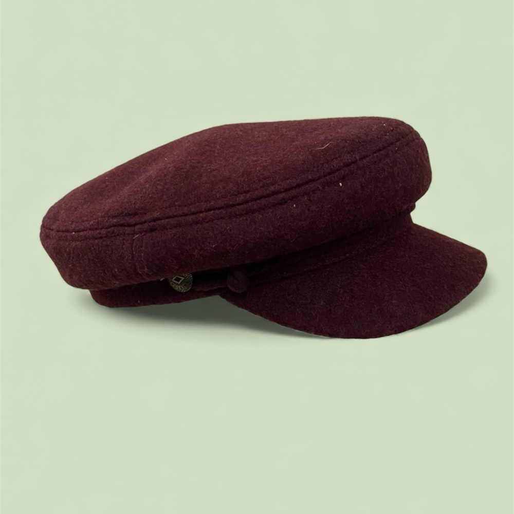 Brixton Burgundy Newsboy Hat